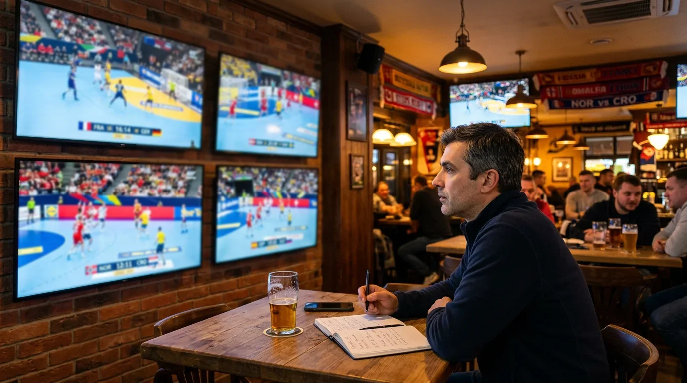 Mehrere Handball-Spielszenen nebeneinander als Symbol für Kombiwetten