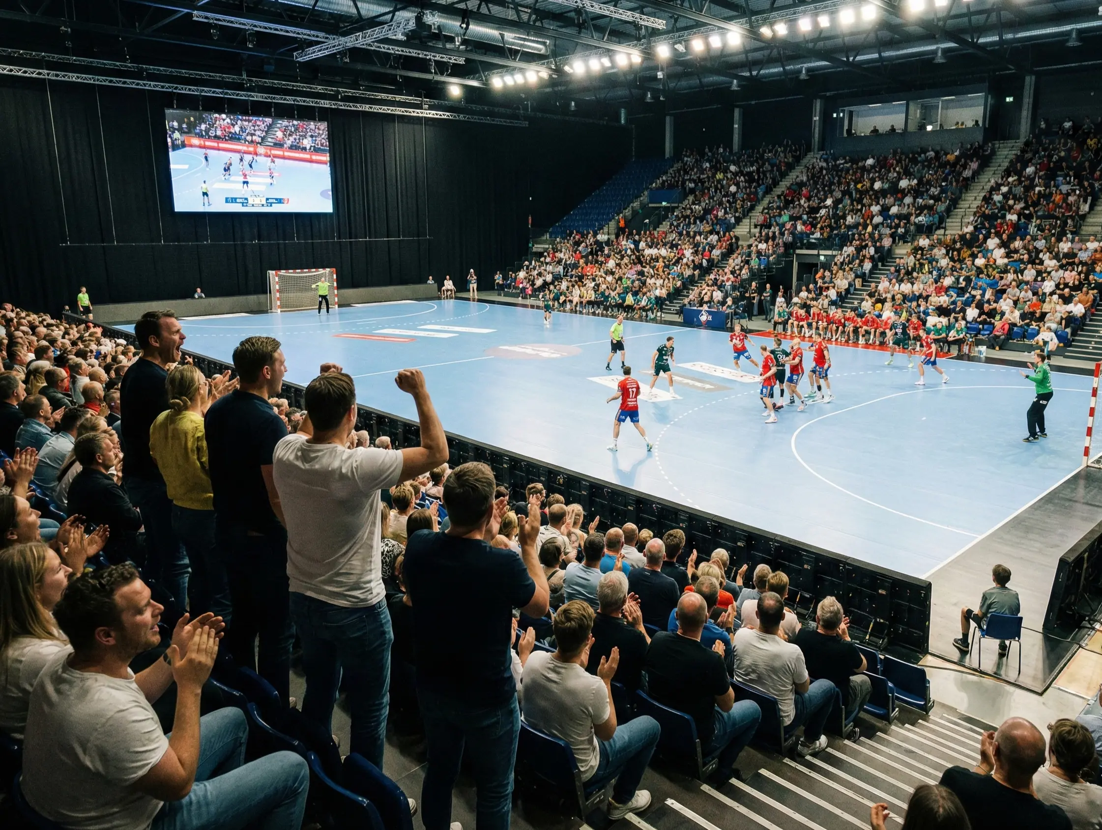 Spannendes Handball-Livespiel mit Zuschauern